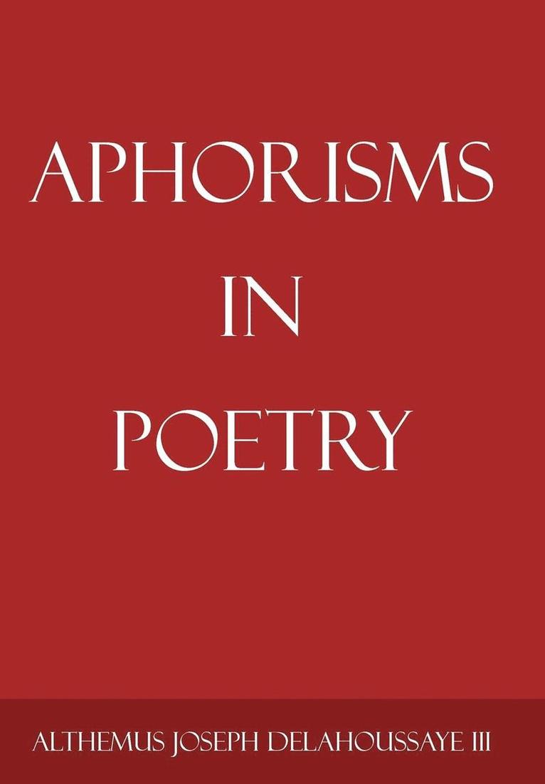 Aphorisms in Poetry 1