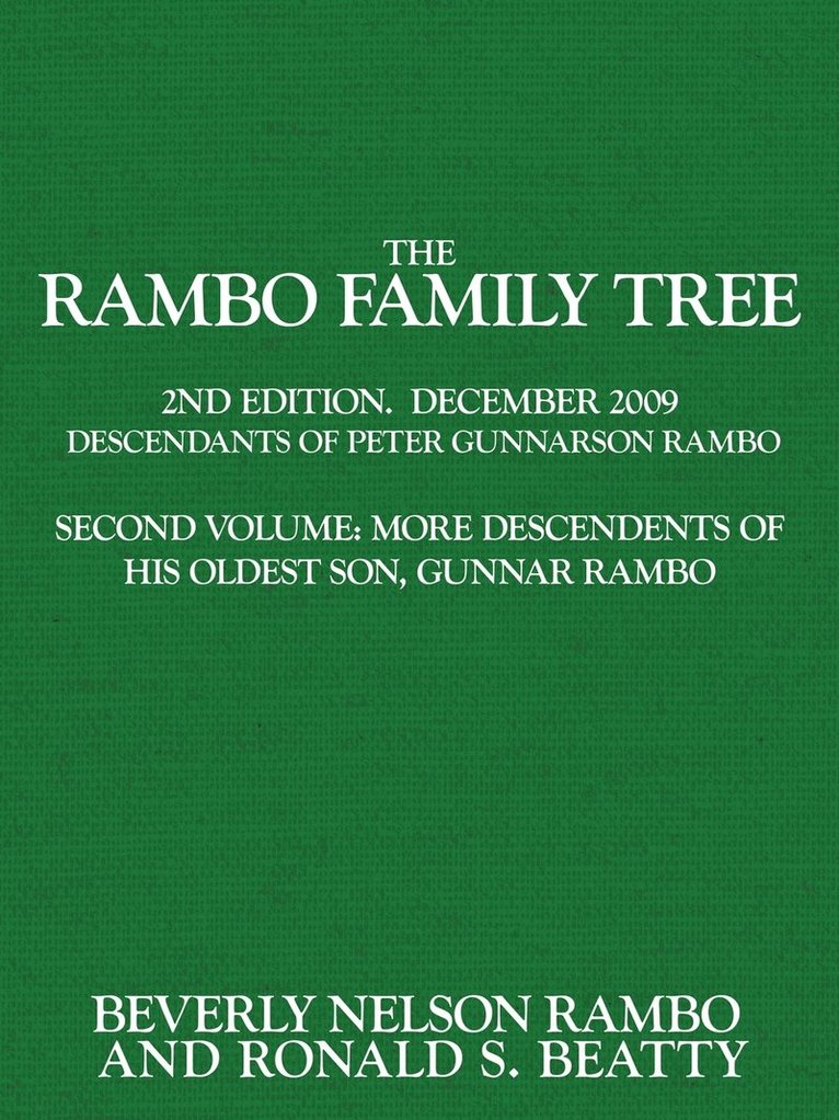 The Rambo Family Tree, Volume 2 1