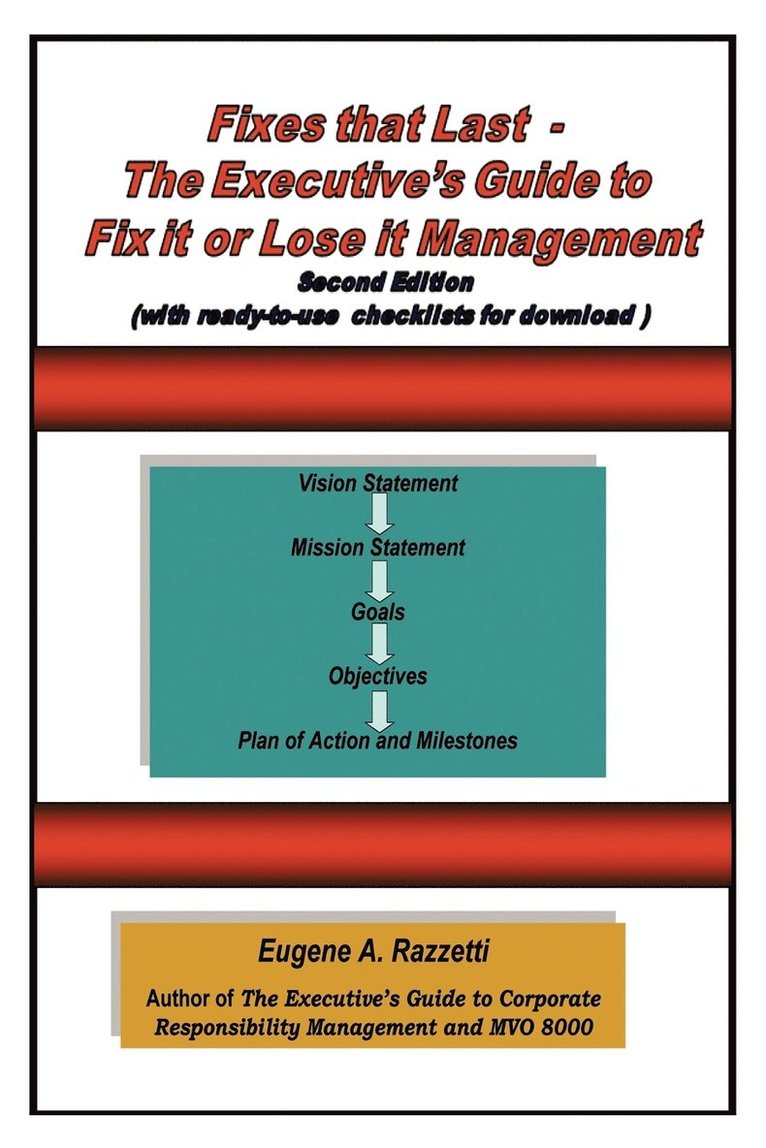 Fixes That Last - The Executive's Guide To Fix It Or Lose It Management 1