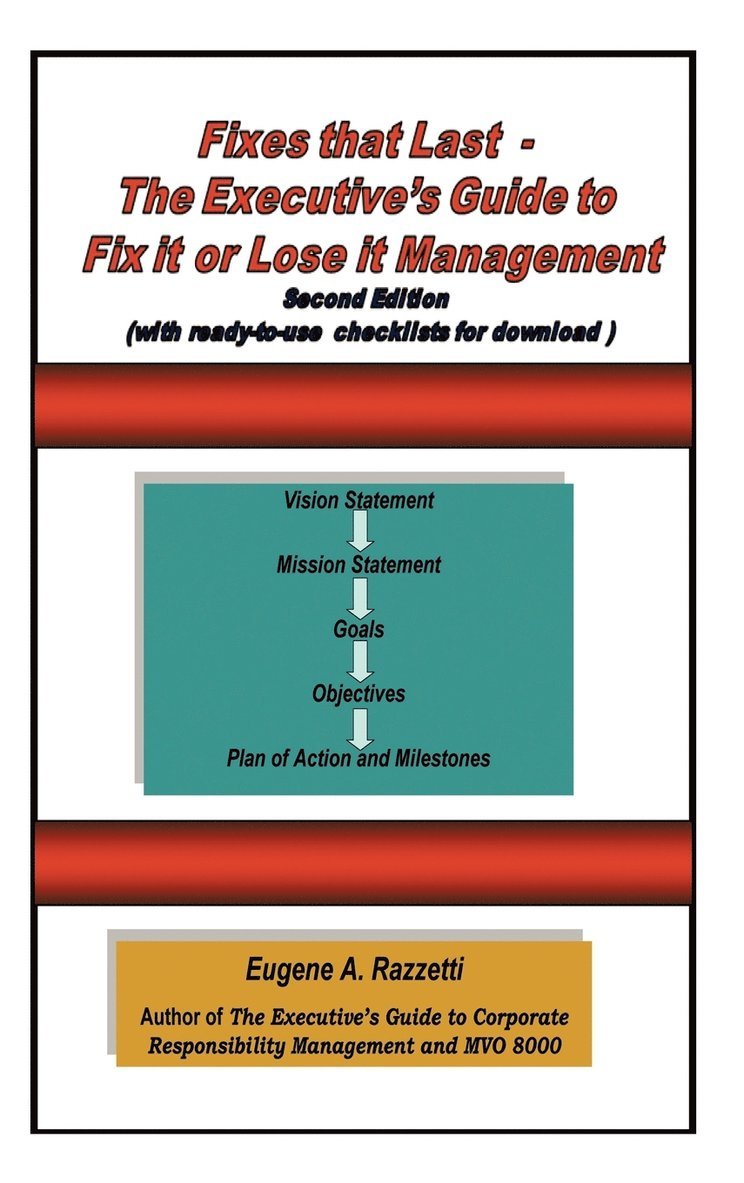 Fixes That Last - The Executive's Guide To Fix It Or Lose It Management 1