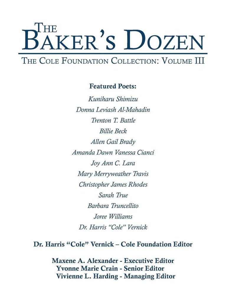 The Baker's Dozen 1