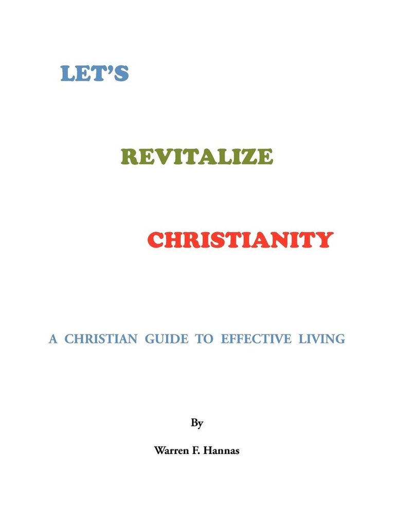 Let's Revitalize Christianity 1