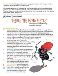 bokomslag ''Deedle, the Dung Beetle''