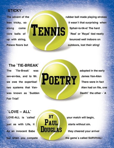 Paul Douglas - Tennis Poetry, Häftad