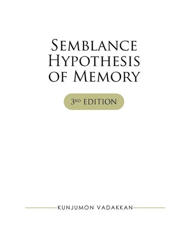 bokomslag Semblance Hypothesis of Memory