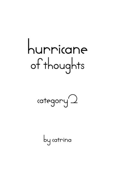 bokomslag hurricane of thoughts