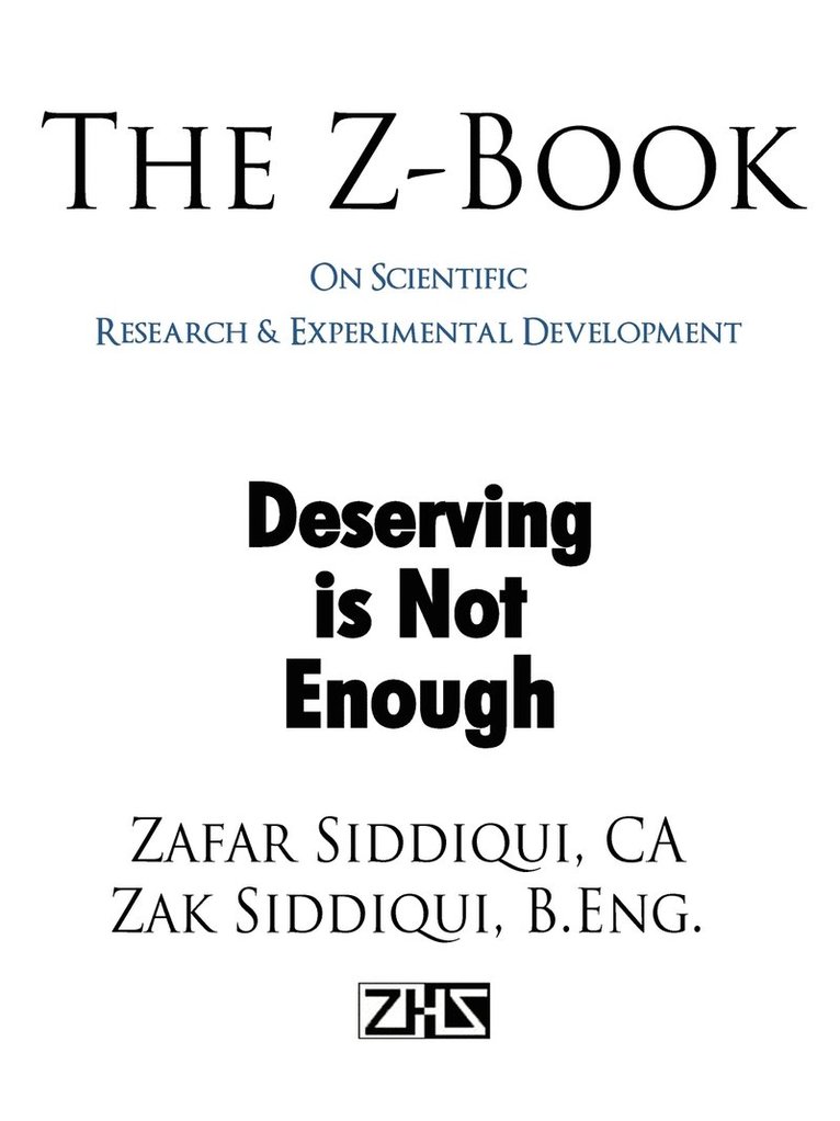 The Z-Book On Scientific Research & Experimental Development 1