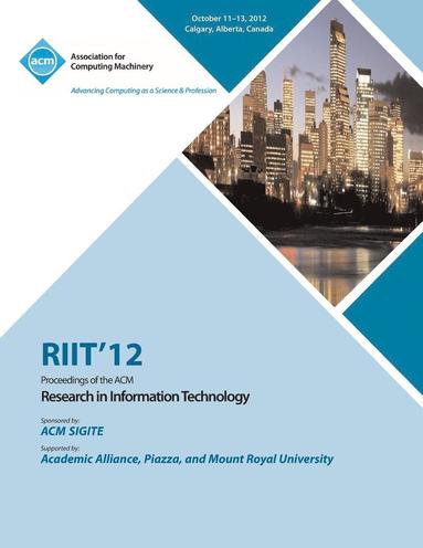 bokomslag Riit 12 Proceedings of the ACM Research in Information Technology