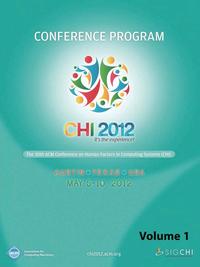 bokomslag CHI 2012 The 30th ACM Conference on Human Factors in Computing Systems V1