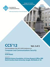 bokomslag CCS 12 Proceedings of the 2012 Acm Conference on Computer and Communications Security V2
