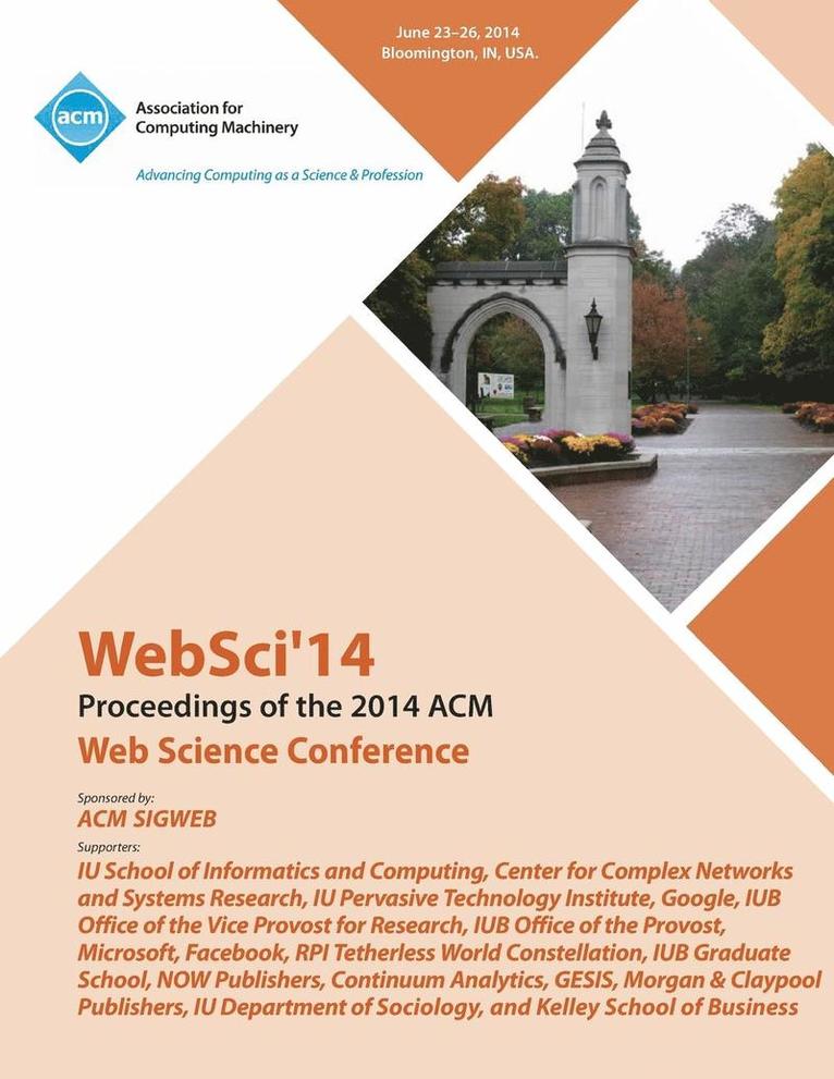 WebSci 14 ACM Web Science Conference 1