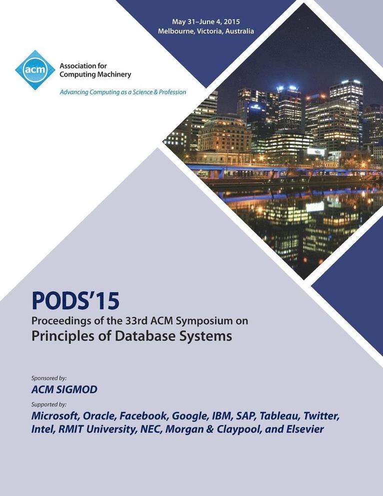 PODS 15 33rd ACM Symposium on Principles of Data Management 1