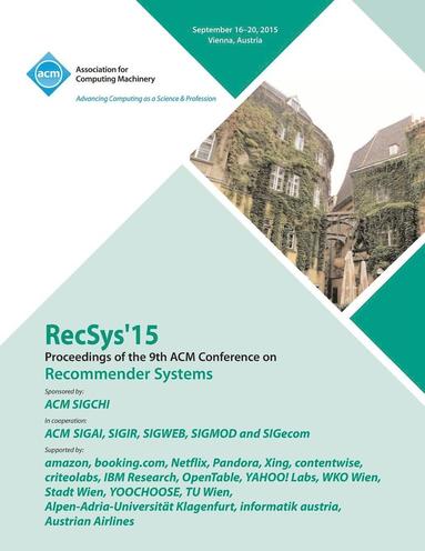 bokomslag RecSys 15 9th ACM Conference on Recommender Systems