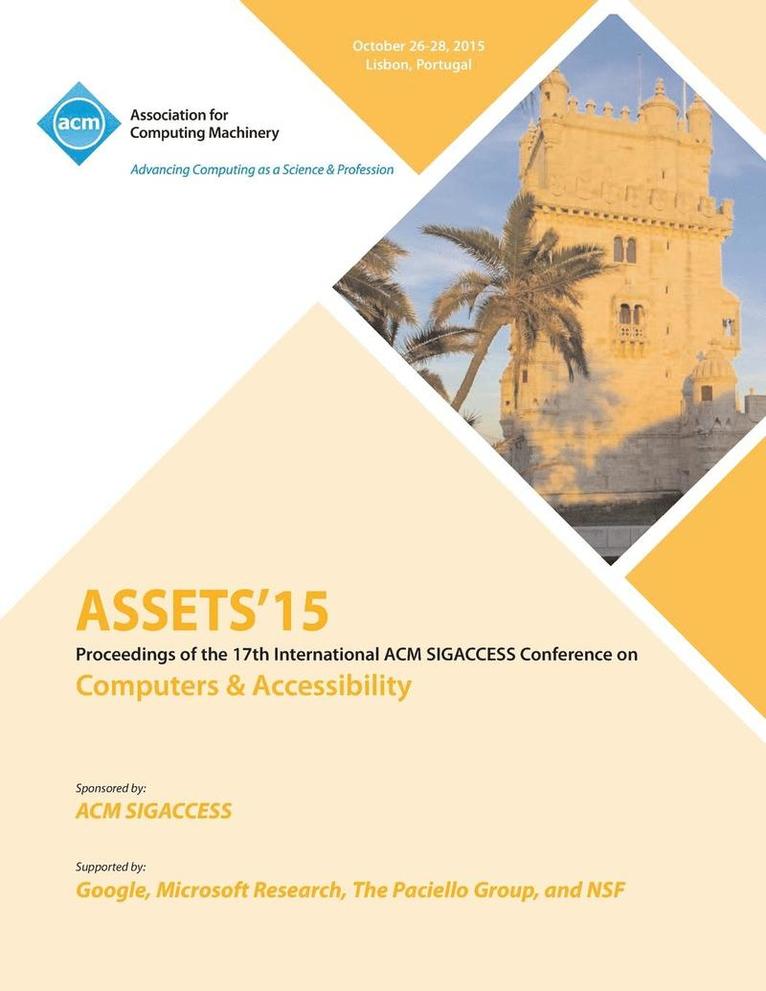 ASSETS 15 17th International ACM SIGACCESS Conference on Computers and Accessibility 1