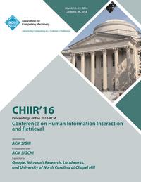 bokomslag CHIIR 16 ACM SIGIR Conference on Human Information Interaction and Retrieval