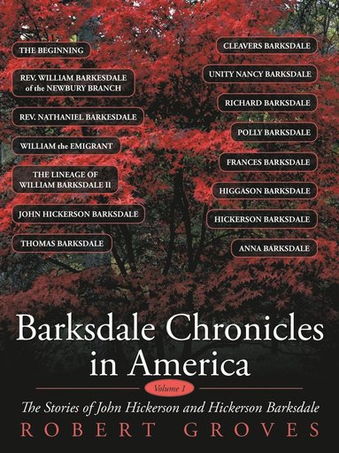 Robert Groves - Barksdale Chronicles in America, Vol I, Häftad