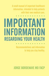 bokomslag Important Information Regarding Your Health / Informacion Importante de La Salud