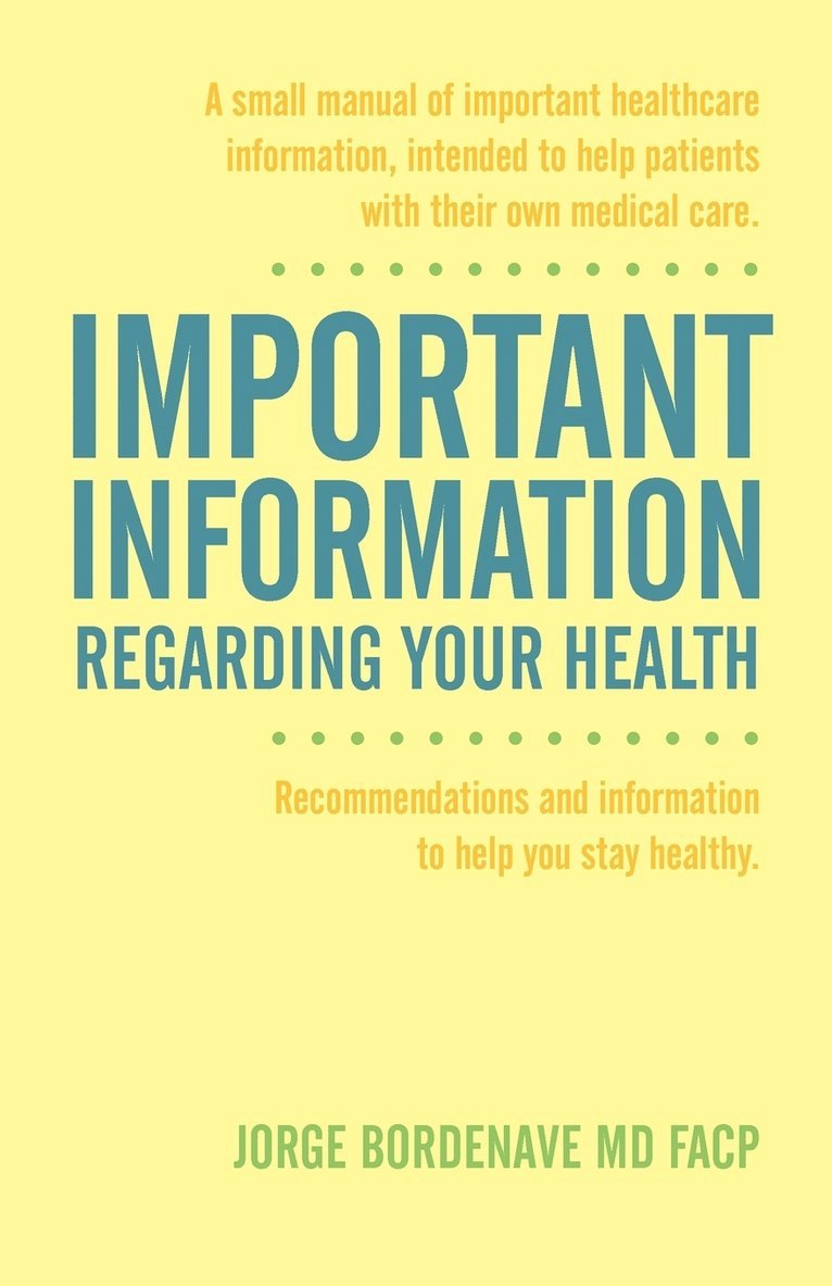Important Information Regarding Your Health / Informacion Importante de La Salud 1