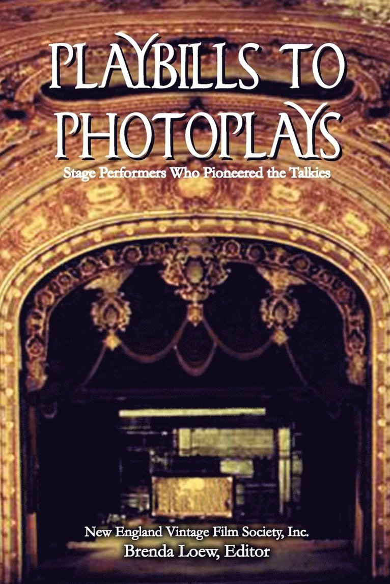 Playbills to Photoplays 1