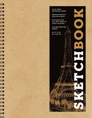 Union Square & Co. - Sketchbook 8.5 x 11" Kraft Spiral Hardcover Mixed Media Sketchbook for Drawing, Häftad