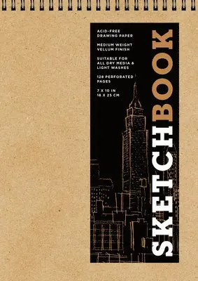 Union Square & Co. - Sketchbook 7 x 10" Fliptop Landscape Kraft Spiral Hardcover Mixed Media Sketchbook for Drawing, Häftad