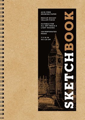 Union Square & Co. - Sketchbook 7 x 10" Kraft Spiral Hardcover Mixed Media Sketchbook for Drawing, Häftad