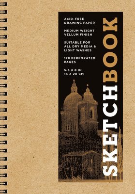 Union Square & Co. - Sketchbook 5.5 x 8" Kraft Spiral Hardcover Mixed Media Sketchbook for Drawing, Häftad