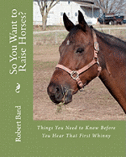 bokomslag So You Want to Raise Horses?: Things You Need to Know Before You Hear That First Whinny