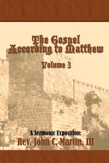 bokomslag Gospel According to Matthew Volume 3