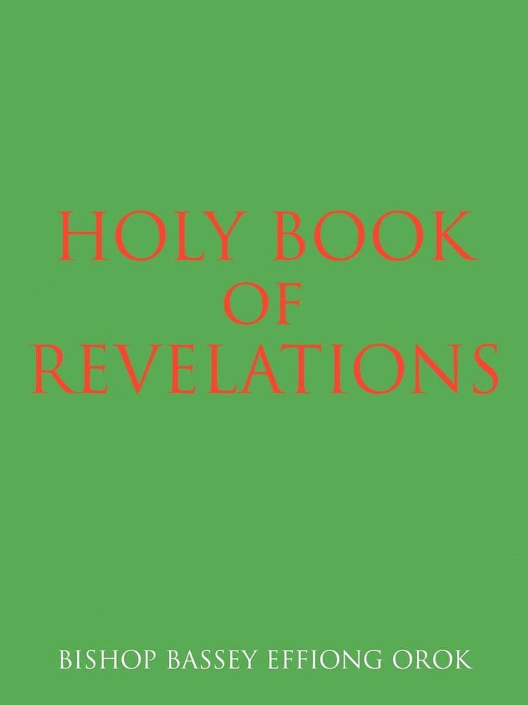 Holy Book of Revelations 1