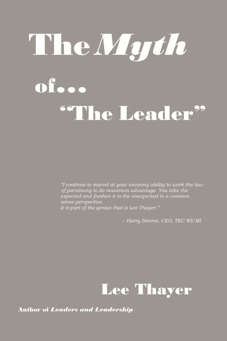 The Myth of ''the Leader'' 1