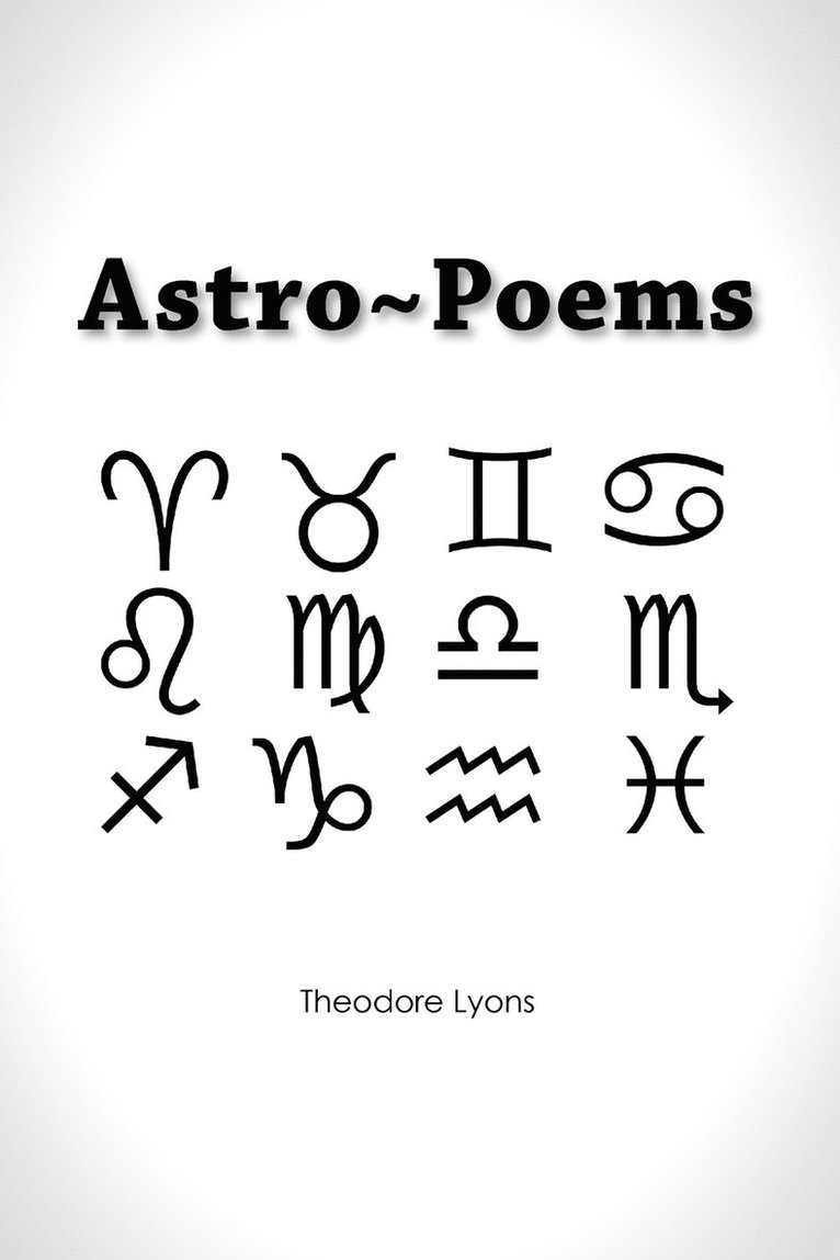 Theodore Lyons - Astro Poems, Häftad