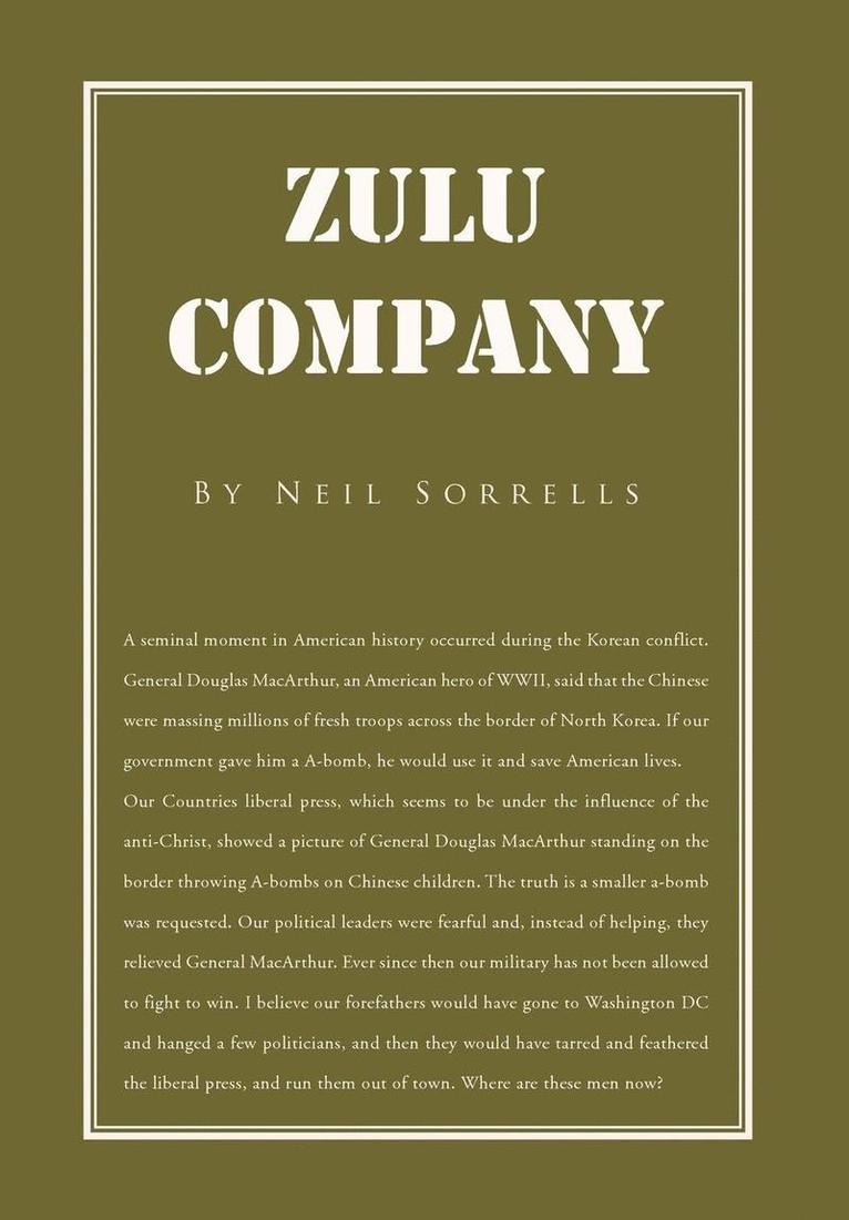 Neil Sorrells - Zulu Company, Inbunden