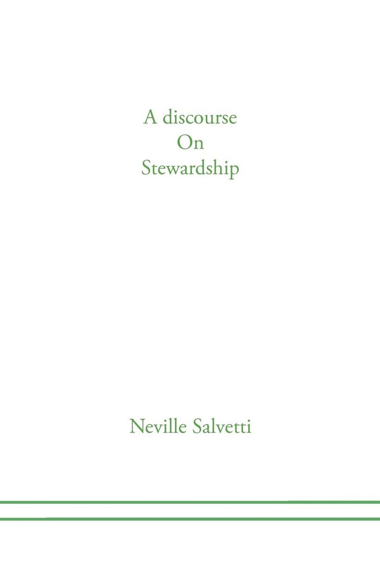 discourse on Stewardship