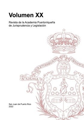 bokomslag Revista de la Academia Puertorriquea de Jurisprudencia y Legislacin