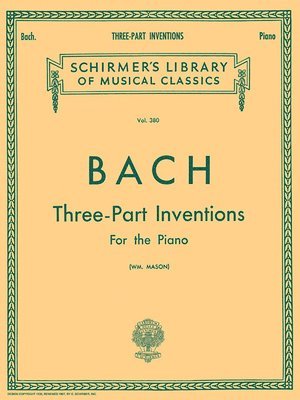 W. Mason - 15 Three-Part Inventions: Schirmer Library of Classics Volume 380 Piano Solo, Arr. Mason, Häftad