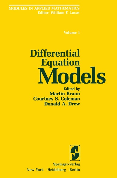 Martin Braun, Courtney S. Coleman, Donald A. Drew - Differential Equation Models, Häftad