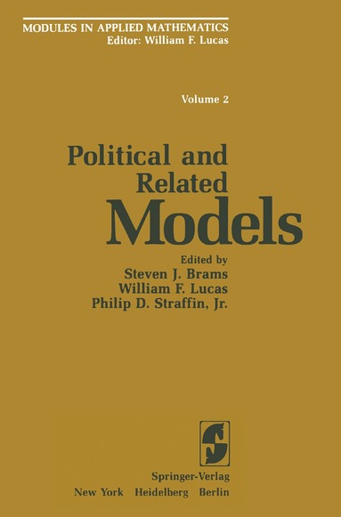 S.J. Brams, W.F. Lucas, P.D. Jr. Straffin - Political and Related Models, Häftad