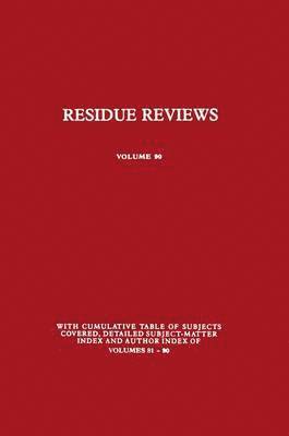 Residue Reviews 1