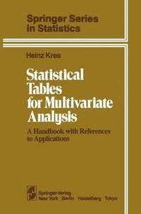 bokomslag Statistical Tables for Multivariate Analysis