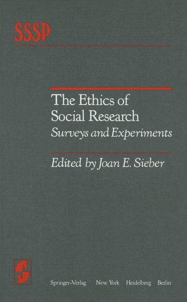 Joan E. Sieber - Ethics of Social Research, Häftad