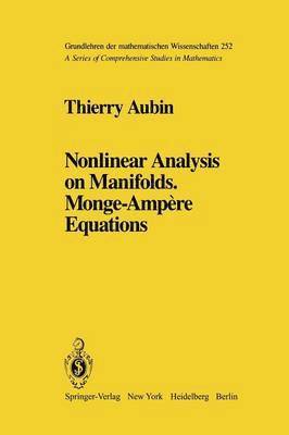 bokomslag Nonlinear Analysis on Manifolds. Monge-Ampre Equations