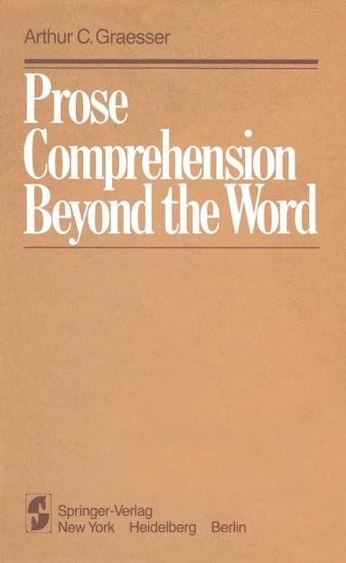 bokomslag Prose Comprehension Beyond the Word