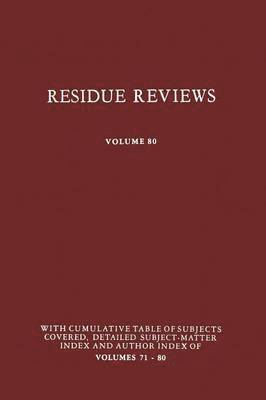 Residue Reviews 1