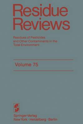 Francis A. Gunther, Jane Davies Gunther, Francis a. Gunther - Residue Reviews, Häftad