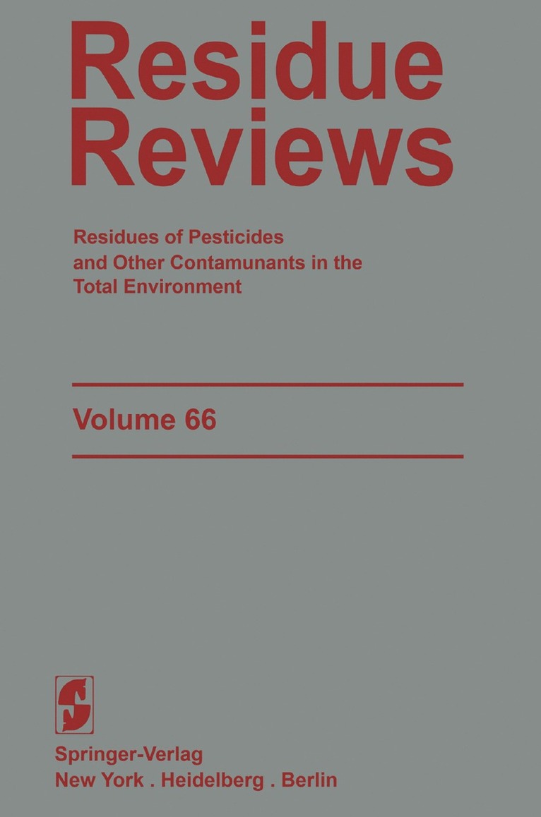 Francis A. Gunther, Francis a. Gunther - Residue Reviews, Häftad