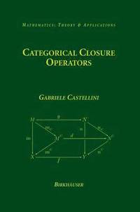 bokomslag Categorical Closure Operators