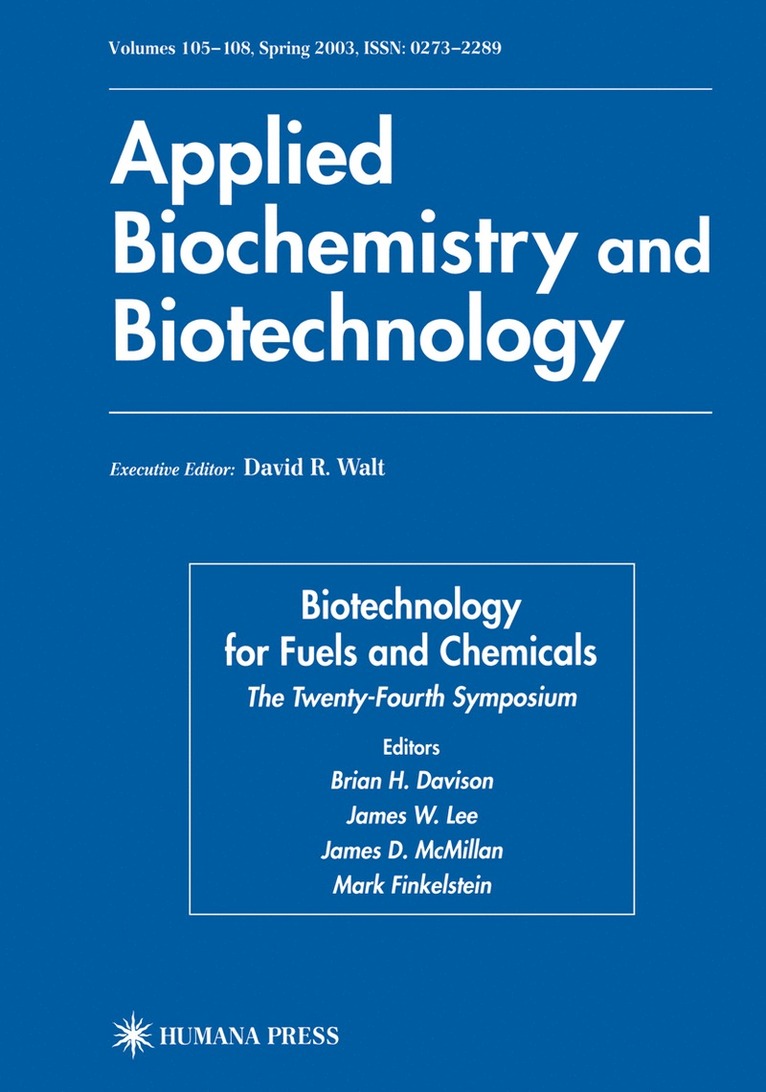 Biotechnology for Fuels and Chemicals 1