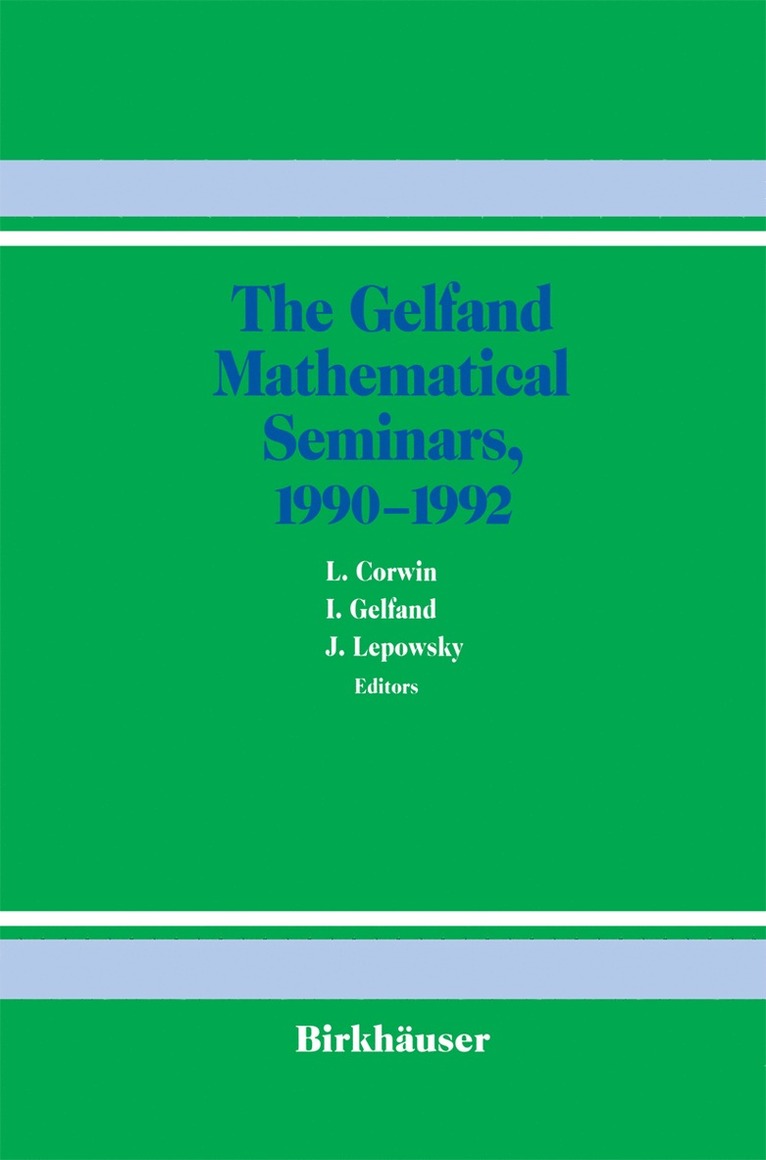 Gelfand Mathematical Seminars, 1990–1992