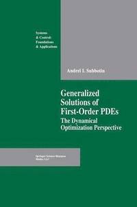 bokomslag Generalized Solutions of First Order PDEs